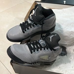 Air Jordan 5 Retro GG Wolf Grey/Black 6.5Y